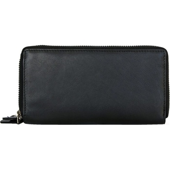 Dvojzipová kvalitní kožená peněženka HMT černá