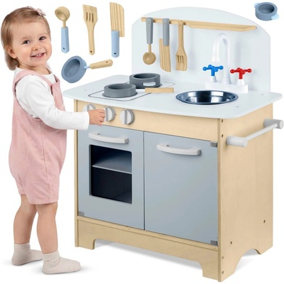 Ricokids 785200 Dřevěná interaktivní dětská kuchyňka