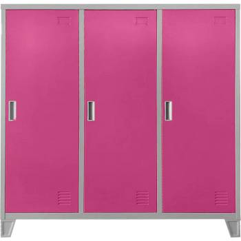 Carmen Метален шкаф Carmen CR-1605-3 JZ - сив / розов (3580179)