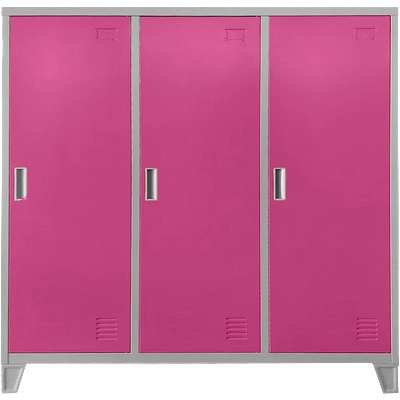 Carmen Метален шкаф Carmen CR-1605-3 JZ - сив / розов (3580179)