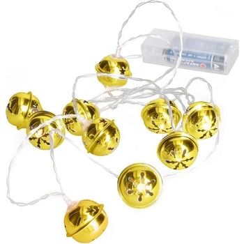 Solight 1V272 LED vianočná reťaz 10x LED rolnička teplá biela 1,8 m