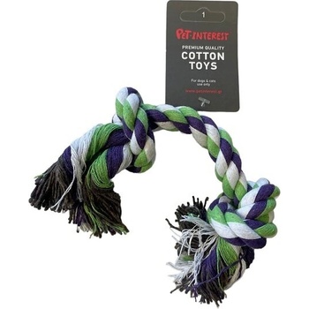 Pet Interest® Памучна играчка въже с 2 възела