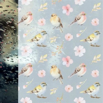 GEKKOFIX 14152 Statické tapety SPRING BIRDS, rozmery 45 cm x 15 m