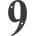 AMIG ЦИФРА 9 ЧЕРЕН МАТ 5см (9866)