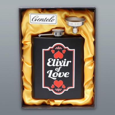 Ploskačka čierna nerezová Elixir of Love 210 ml