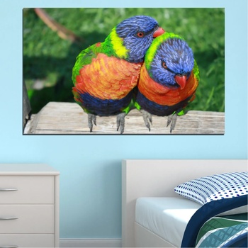 Vivid Home Декоративни панели Vivid Home от 1 част, Птици, PVC, 35x25 см, №0535
