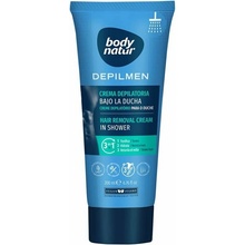 Body Natur depilační krém do sprchy pro muže 200 ml +houbička