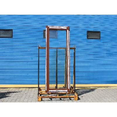 VÝPRODEJ Hliníkové balkonové dveře - 895x2190 mm, OS pravé, RAL 8011/RAL 8011
