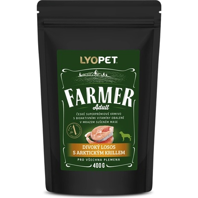 Lyopet Farmer Adult Divoký losos s arktickým krillom 0,4 kg