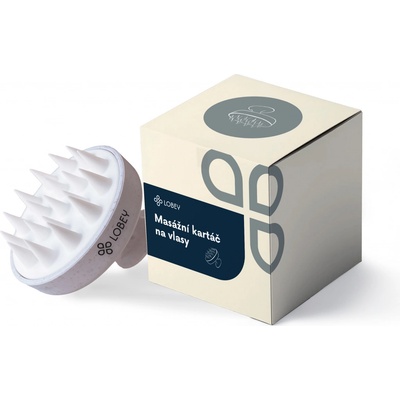 Lobey Masážní kartáč na vlasy bílý