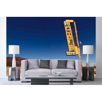 DIMEX ART Самозалепваща се флизелинова фототапета табела - стар мотел ii. 375 x 250 см