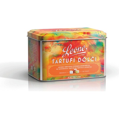 Leone 1857 Tartufi Dolci Čokoládové lanýže v plechové dóze 150 g