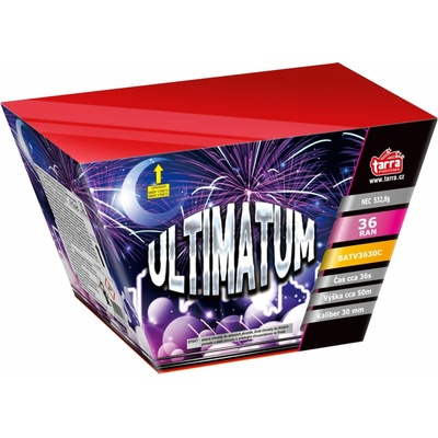 Ohňostroj Baterie výmetnic ULTIMATUM 36 ran 4 1 TARRA pyrotechnik BATV3630C