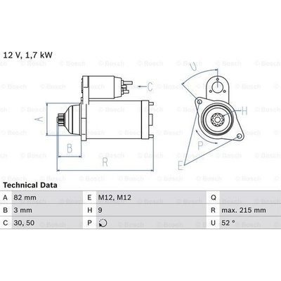 BOSCH Startér , cena bez SD 0 986 024 250