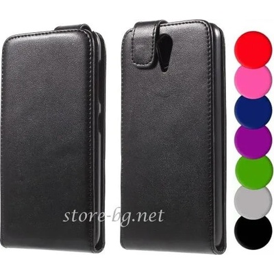 HTC Desire 620 Dual Sim Флип Кожен Калъф и Протектор