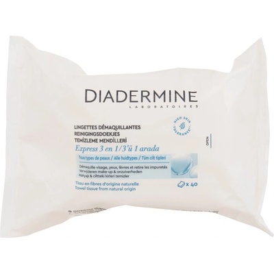 Diadermine Express Fresh 3-In-1 Cleansing Wipes Čistiace obrúsky 40 ks