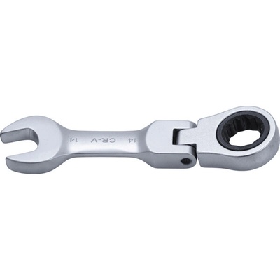 BGS Technic Krátký očkoplochý klíč 14 mm s ráčnou, kloubový BGS 6914