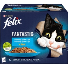 Felix Fantastic losos platesa tuniak treska v želé 12 x 85 g