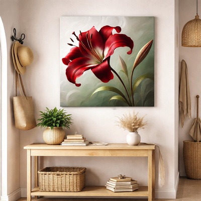 Fotoobraz-Červená lilie 29 x 29 cm