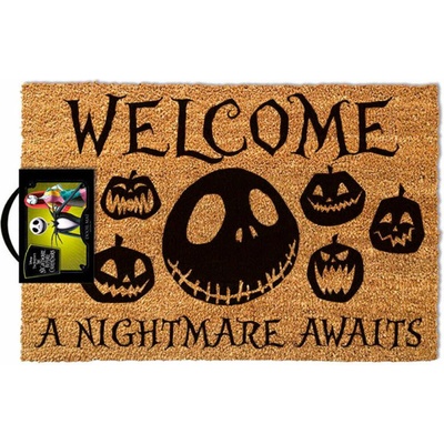 CurePink Nightmare Before Christmas: A Nightmare Awaits GP85256 hnědá 60 x 40 cm