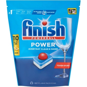 Finish Power All in 1 Lemon Таблетки за Съдомиялна Машина 110бр. + Подарък Пробен Продукт (3274039)