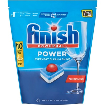 Finish Power All in 1 Lemon Таблетки за Съдомиялна Машина 110бр. + Подарък Пробен Продукт (3274039)
