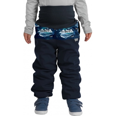 Unuo Batolecí softshellové kalhoty s fleecem Ostružinová Jednorožci