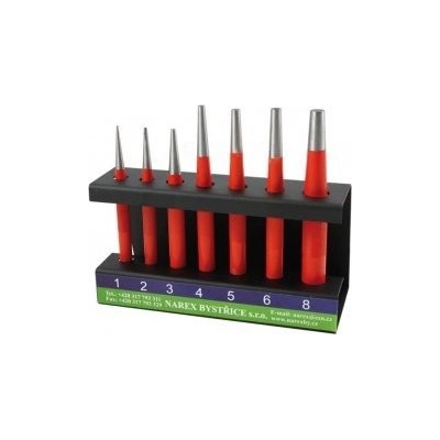 Sada průbojníků ve stojánku, Narex 1-2-3-4-5-6-8, balení 1 ks