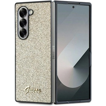 Image 1 of GUESS Гръб Guess PC/TPU Glitter Flakes Metal Logo Case за Samsung Galaxy Z Fold 6 - Златист