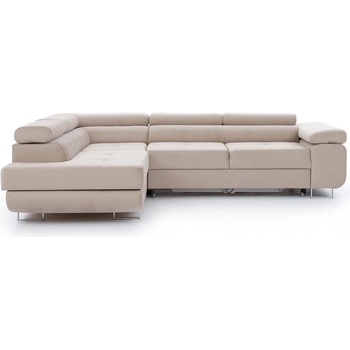 Eltap Бежов разтегателен ъглов диван с място за съхранение (ляв ъгъл L форма) Anton - ELTAP (An_62)