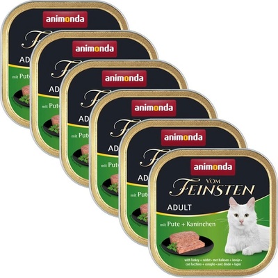 Animonda Vom Feinsten Adult Cats - с пуйка и заек 6 x 100 г