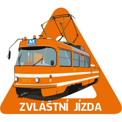 Dopravní svět Magnetka tramvaj mazačka pozor