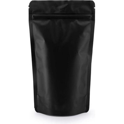 Doypack ZIP | černý mat | metal.folie obsah 250ml (110 × 185 + 65mm)