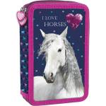 DERFORM Ученически несесер с пособия Derform Horses - с 2 ципа (67008)