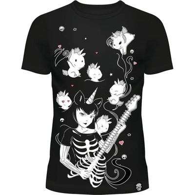 Cupcake cult тениска cupcake cult - miss unicorn - черно/бяло - poi1396