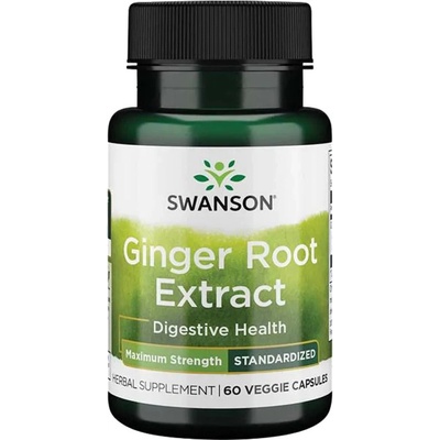 Swanson Ginger Root Extract Maximum Strength 200 mg 60 rostlinných kapsúl