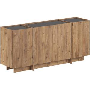 Kalune Design Скрин от декор от бор с отвор за кабели в естествен цвят 180x80x45 cm Dorma - Kalune Design (632NRD1111)