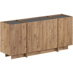 Kalune Design Скрин от декор от бор с отвор за кабели в естествен цвят 180x80x45 cm Dorma - Kalune Design (632NRD1111)