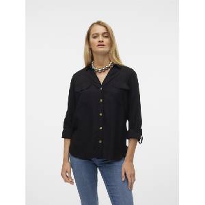 VERO MODA Дамска риза с дълъг ръкав черна Vero Moda | Cheren | ЖЕНИ | M