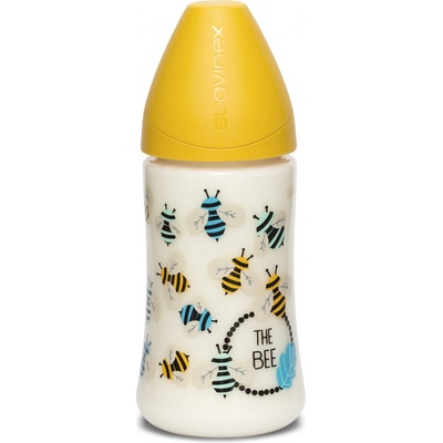 Suavinex láhev široké hrdlo vlaštovky růžová 270ml