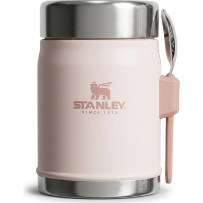 Stanley termoska jídelní se lžící vidličkou Rose Quartz 400 ml