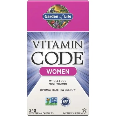 Garden of Life Vitamin Code Women (мултивитамини за жени) - 240 растителни капсули