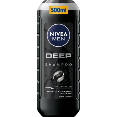 Nivea MEN Deep Revitalizačný šampón na vlasy s čiernym uhlím 500 ml