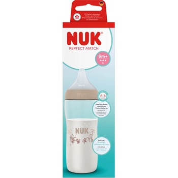 Nuk Perfect Match Шише РР 360мл. със силиконов биберон XL, 6+мес. , Маймуна (10217001)