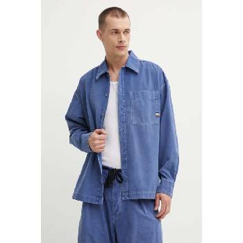 G-Star RAW Памучна риза G-Star Raw мъжка в синьо със свободна кройка с класическа яка D23007-D295 (D23007.D295)