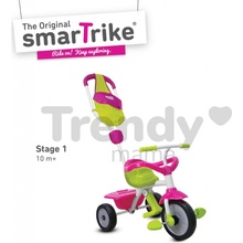 Smart Trike 1470200 Play GL růžová 3v1 ružová s vodiacou tyčou a stupatkami