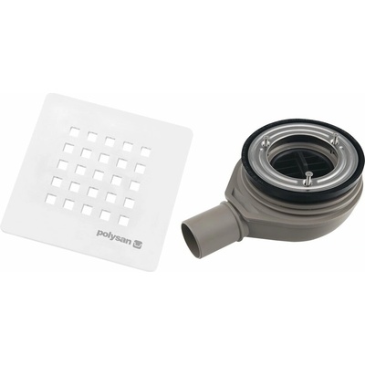 Polysan Polysan, TRENECA Vaničkový sifón, otvor 90mm, DN40, biela mat, 84999.10