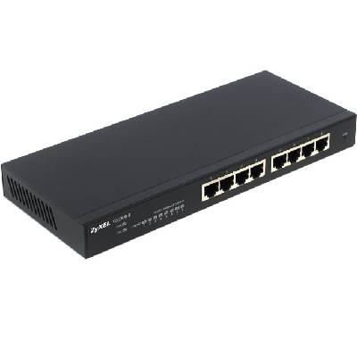 Суич ZyXEL GS1900-8, 1000Mbps, 8 порта, 8x 10/100/1000 BASE-T (GS1900-8-EU0101F)