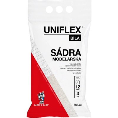 Uniflex modelářská sádra bílá 3 kg