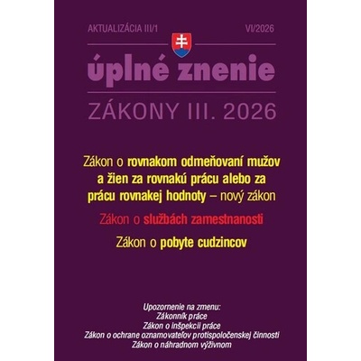 Aktualizácia III/1 2026 – Služby zamestnanosti a zamestnávanie